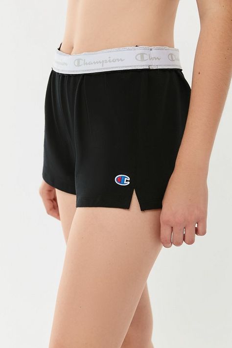 Champion UO Exclusive Foldover Pull-On Short | Urban Outfitters Winter Outfits Warm, Sporty Shorts, Nike Pro Shorts, Champion Shorts, Trendy Skirts, Cute Lazy Outfits, Women's Bottoms, Lazy Outfits, Running Shorts