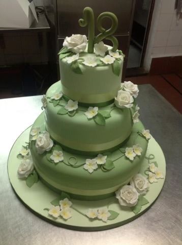 Green Cakes For Quinceanera, Frog Themed Birthday Cake, Green Themed 18th Birthday Party, Green Princess Cake, Green Debut Cake, Green Quince Cake Ideas, 18th Birthday Green Theme, Princess And The Frog Quince Cake, Sage Green Quinceanera Cake