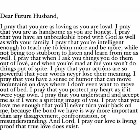 Future husband Future Husband Quotes Christian, God And Future Husband, Husband List Future, Letter For Future Husband, Future Husband Qualities List, Letters To Future Husband Journals, Future Husband Prayer Journal, Future Husband Letter, Dear Future Husband Letters