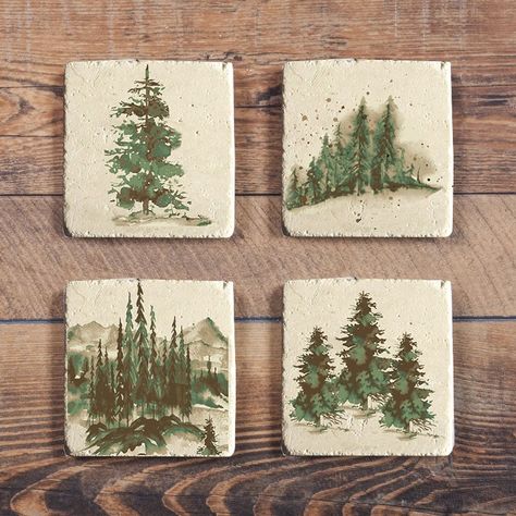 Pnw Living, Cabin Kitchen Decor, Black Forest Decor, Western Rustic, Travertine Stone, Lodge Style, Rustic Kitchen Decor, Rustic Lodge, Stone Coasters