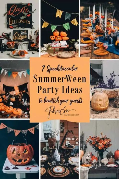 7 Spooktacular Summerween Party Ideas to Bewitch Your Guests - Fabricerie Fall Pool Party, Summerween Party Ideas, Summer Halloween Party, Backyard Halloween Party Ideas, Summerween Ideas, Luau Games, Summerween Party, Summer Backyard Fun, Mermaid Zombie