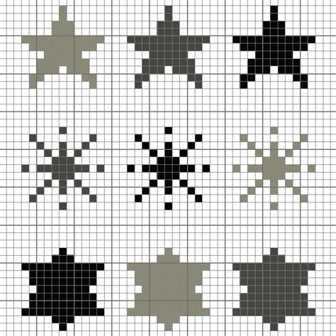 Monochrome Crochet, Star Cross Stitch, Cross Stitch Free, Colorwork Knitting, Star Cross, Pola Kristik, Crochet Simple, Beautiful Cross Stitch, Crochet Tapestry