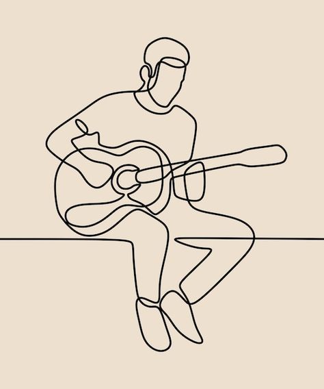 Bass Guitar Art, Guitar Sketch, Human Shadow, Line Animation, Guitar Drawing, Single Line Art, 4k Wallpaper Iphone, Music Drawings, Guitar Painting