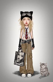 Ever Skies Outfits Game Y2k, Y2k Outfits Everskies, Underground Cafe, Everskies Outfits Y2k, Y2k Everskies, Everskies Y2k, Cute Y2k Outfits, Choco Cat, Yk2 Outfits