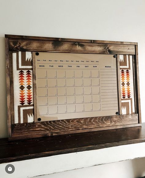 Western Calendar, Dry Erase Calendar, Farm Ideas, Mini Farm, Sweet Ideas, Dark Walnut Stain, Command Center, Western Boho, Walnut Stain