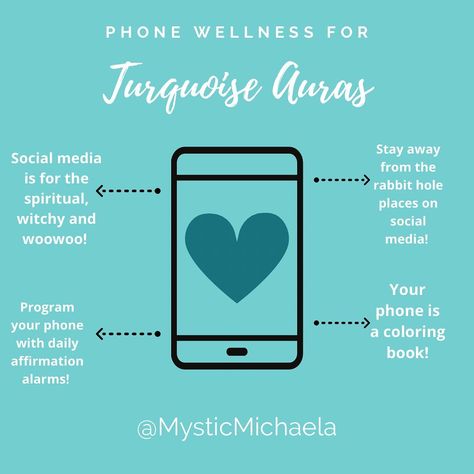 Know Your Aura Podcast on Instagram: “What are your phone wellness tips as a turquoise aura? 💧 #knowyouraurapodcast” Turquoise Aura, Aura Meaning, Wellness Tips, Morning Routine, Knowing You, Aura, Podcast, Affirmations, Meant To Be