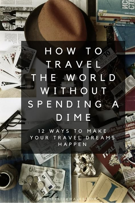 If you're looking for an international experience but don't have the cash  to splurge on it, then this article is for you. Discover 12 ways you can  travel for free. Travel For Free, Travel Life Hacks, Travel Outfits, Budget Travel Tips, Ways To Travel, Travel The World, Cheap Travel, Travel Goals, London Travel