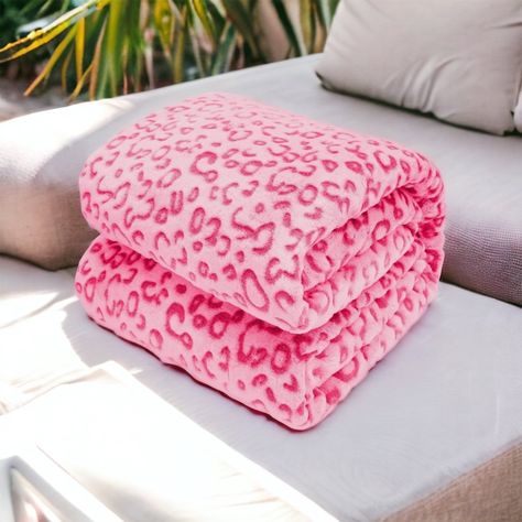 The leopard blanket is in flannel fabric which made from 100% high-grade microfiber, hot pink blanket brushed to create extra softness on both sides, Our elegantly designed, cheetah print blanket is lightweight by touch but you will feel real leopard and keep you warm. Its fluffy and ultra-cozy softness offers the utmost comfort all year round. The attractive Pink color adds to its luxurious looks. Wonderful pink gifts for women. cheetah print gifts for women Preppy Blanket, Leopard Blanket, Leopard Print Gifts, Blankets Throw, Fuzzy Blanket, Pink Throws, Cute Blankets, Pink Blanket, Lightweight Blanket