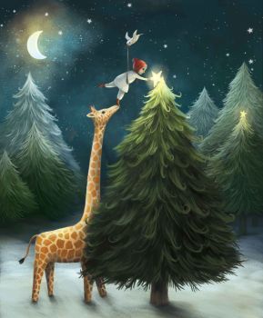 Demelsa Haughton, Koti Diy, Christmas Memory, Christmas Drawing, Noel Christmas, Art And Illustration, Christmas Mood, Christmas Illustration, Giraffes