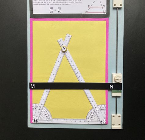 Basic Proportionality Theorem (Thales Theorem) Thales Theorem, Similar Triangles, Math Crafts, Scrap Material, Adhesive Paper, Adhesive Glue, Neodymium Magnets, Blue Dot, Led Tv