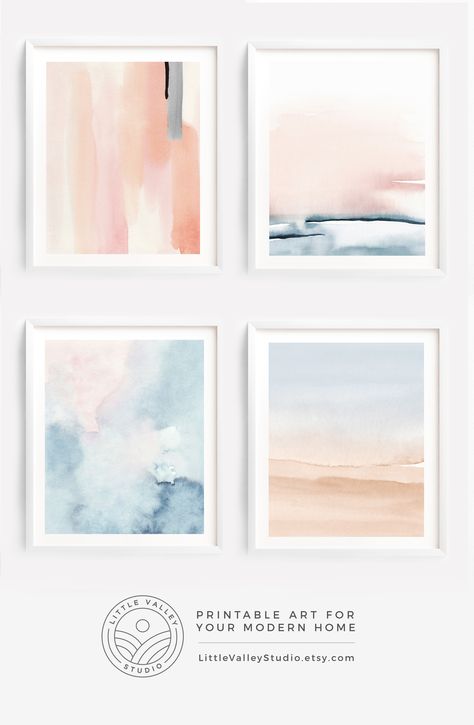 Pair Of Art Prints, Watercolor Art Wall, Abstract Watercolor Wall Art, Watercolor Set Of 3, Watercolor Home Decor, Watercolor Dorm Art, 3 Piece Watercolor Wall Art, Modern Watercolor Art Abstract Print, Watercolor Minimalist Art