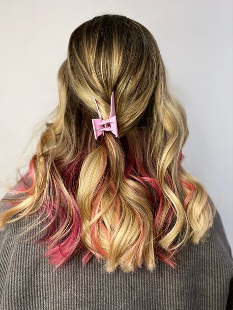 #peekaboo #pinkhair #pinkhairideas #pulpriot #hair #haircolor Peak A Boo Pink Hair Color, Peek A Boo Pink Hair, Peek A Boo Pink, Peak A Boo, Pink Hair Color, Pulp Riot, Hair Color Pink, Peek A Boo, Pink Hair