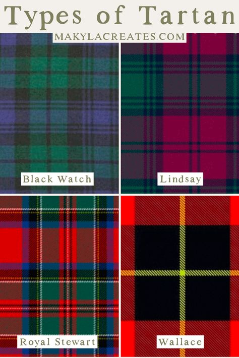 Types Of Plaid Patterns, Types Of Plaid, Painting Plaid, Clothing Fabric Patterns, Wallace Tartan, Orange Baking, Scottish Man, Scottish Ancestry, Family Roots