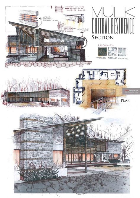 Professional Architecture Portfolio by Anique Azhar, via Behance Professional Architecture Portfolio, Portfolio D'architecture, Architecture Portfolio Design, Architecture Presentation Board, Architecture Sketchbook, Architecture Board, Architecture Design Sketch, Architecture Design Drawing, Architecture Graphics