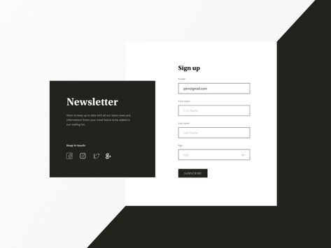 Minimalist Web Design, Newsletter Website, Website Design Inspiration Layout, Graphic Design Brochure, Fashion Newsletter, Sign Up Page, Webpage Design, Website Design Layout, Body Balance