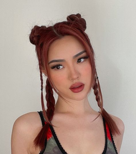 Pigtail Styles Women, Fierce Hairstyles Long, Sailor Moon Curly Hair, Simple Hairstyles For Mid Length Hair, Short Kpop Hairstyles Women, Cute Y2k Hairstyles For Long Hair, Rave Hair Styles, Rave Hair Ideas, Y2k Hairstyles Long