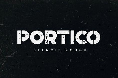 Portico Stencil Rough by MehmetRehaTugcu on Envato Elements Stencil Logo, Letter Fonts, Decorative Fonts, Alphabet Symbols, Stencil Font, Store Design Boutique, Type Inspiration, Letter Stencils, Creative Fonts