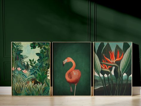 Maximalist Wall Art, Set of 3 Prints, Botanical, Rousseau, Flamingo Poster, Dark Emerald Green Decor, Gallery Wall Set, Large Wall Art | acrylic painting food
, kitchen artwork painting
, kitchen artwork painting
, acrylic painting kitchen art
, oil painting food
, kitchen paintings art wall decor
, kitchen paintings art wall decor bohemian
, fruit wall art
, fruit art print
, fruit painting prints
, abstract fruit painting
, fruit canvas painting Green Wall Maximalist, Wall Art On Green Wall, Emerald Green Wall Art, Emerald Green Bathroom Walls, Emerald Green Bedroom Decor, Bedroom With Green Walls, Dark Maximalist Decor, Green Gallery Wall, Emerald Green Decor