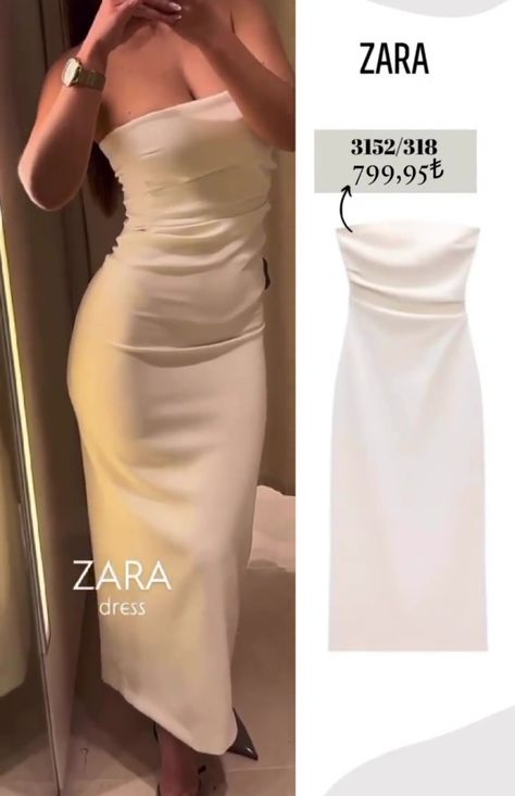 Zara Outfit Codes, Zara Dress 2024, Zara Wedding Dress, Simple Evening Dress, Miley Cyrus Style, Princess Diana Fashion, Diana Fashion, Uni Outfits, Zara Outfit