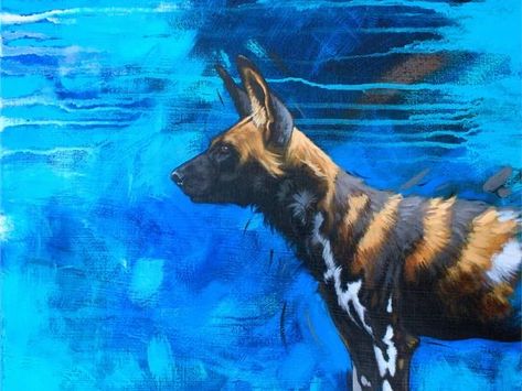 Painted Dog, African Wild Dog, Nature Card, Wildlife Prints, Dog Artwork, Canine Art, Wild Creatures, Limited Edition Giclee, Wild Dogs