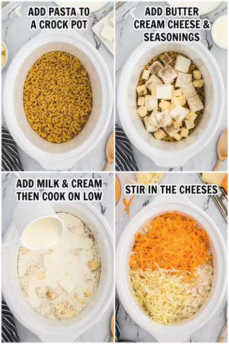 Cheese Side Dish, Easy Crockpot Mac And Cheese Recipe, Mac N Cheese Crockpot, Thanksgiving Mac And Cheese, Crock Pot Mac And Cheese, Slow Cooker Mac And Cheese, Crockpot Mac N Cheese Recipe, Crock Pot Mac, Pot Mac And Cheese