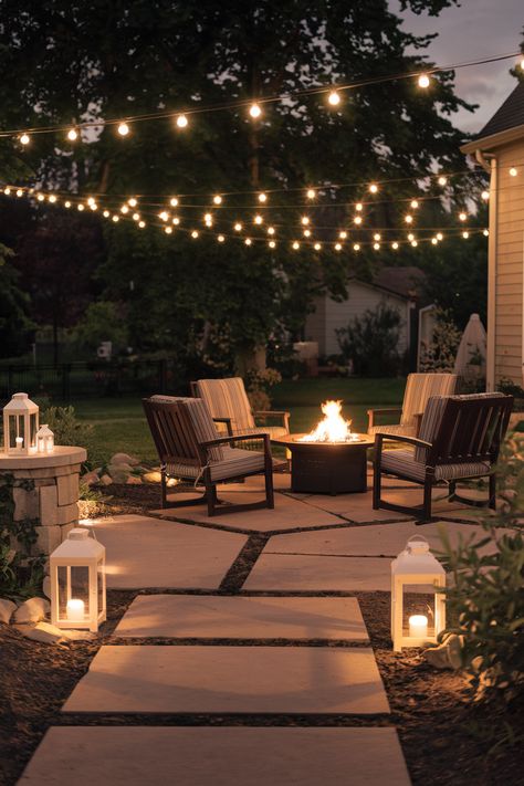 👉 Follow the link for more trending patio design ideas and light up your backyard patio in style! 💡✨ String lights, lanterns, and LED path lights add magic to your outdoor space. Create a warm, inviting ambiance for evenings under the stars. 🌌🌟 #OutdoorLighting #PatioPerfection #DecorDreams #BackyardBliss ​ ​ Patio Light Ideas Outdoor, Patio Lighting Ideas Outdoor, Backyard Lights Ideas, Backyard Lights, Potted Olive Tree, Spacious Backyard, Gravel Landscaping, Lawn Alternatives, Farmhouse Patio