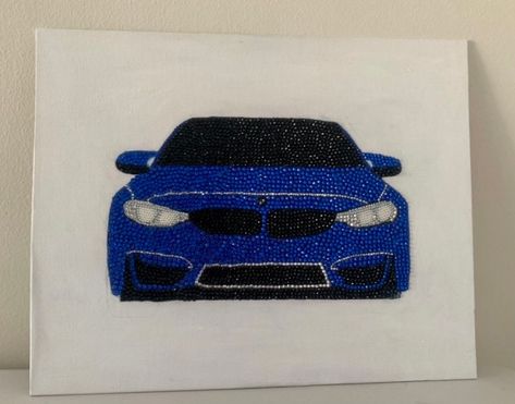 Handmade BMW rhinestone canvas art 28x36cm Rhinestone Art Canvases, Diamond Painting Ideas, Rhinestone Canvas Art, Gem Painting, Rhinestone Canvas, Art Mini Toile, Rhinestone Painting, Diamond Canvas, Diamond Picture