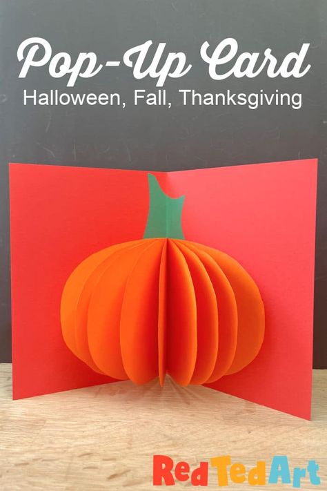 Simple Thanksgiving Cards To Make, Thanks Giving Cards For Teachers, Pop Up Cards Diy Easy Halloween, Pop Up Pumpkin Card, Pop Up Thanksgiving Cards, Halloween Popup Card, Turkey Pop Up Card, Thanksgiving Card For Teacher, Halloween Pop Up Cards Diy