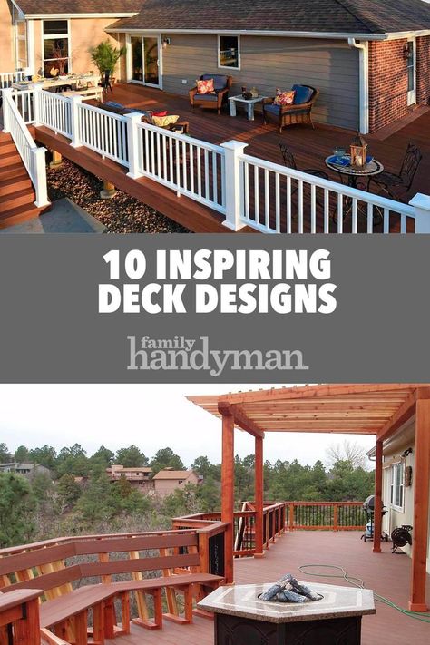 Elevated Deck Ideas, Simple Deck Designs, Small Deck Designs, Back Deck Designs, Wood Deck Designs, Deck Building Plans, Backyard Design Ideas Budget, Deck Layout, Raised Patio