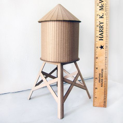 So awesome: Brooklyn Makers water tower building kit for kids. Water Tower Diy, Diy Cardboard Toys, Model Train Accessories, Kids Toy Shop, Cardboard Toys, Tower Building, Diy Water, Diy Building, Cool Mom