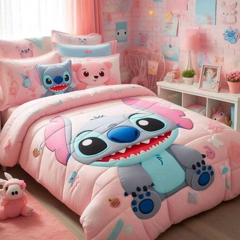 Stitch Room Ideas, Stitch Bedroom Ideas, Pink Room Ideas, Stitch Bedroom, Stitch Room, Stitch Items, Preppy Room, Pink Room, Lilo And Stitch