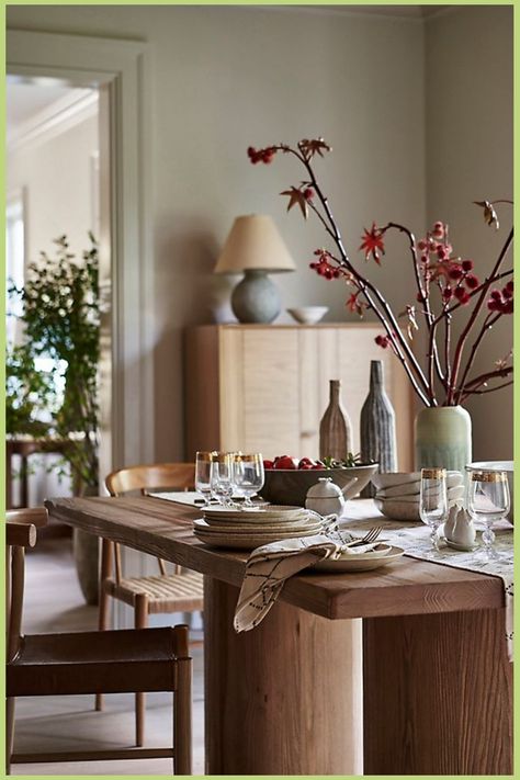 Invite a slice of nature into your dining room with this reclaimed pine wood table that's finished with a lacquered seal to preserve its organic grain and natural distress marks. Anthropologie Dining Room, Havenly Dining Room, Pine Wood Table, Colin King, Apartment Dining Room, Modern Dining Tables, Natural Wood Texture, Reclaimed Wood Dining Table, Dining Room Spaces