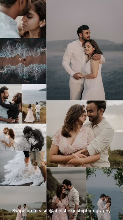 Beach Side Pre Wedding Shoot, Prewedding Poses Outdoor, Photography Posing Guide Couples, Casual Prewedding Outfit, Door Poses, Pre Wedding Photoshoot India, Beach Prewedding, Couples Photoshoot Poses Romantic, Pre Wedding Photoshoot Beach