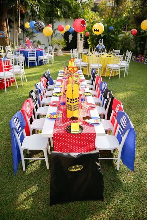 Avengers Birthday Party Decorations, Avenger Party, Superheroes Birthday Party, Superman Birthday Party, 4de Verjaardag, Avengers Birthday Party, Superman Party, Marvel Birthday, Marvel Birthday Party