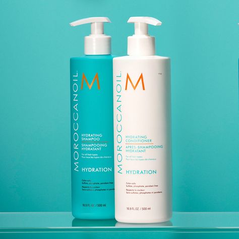 Hydrating Shampoo & Conditioner Half-Liter Duo - Moroccanoil | Sephora Sephora Shampoo And Conditioner, Monday Shampoo And Conditioner Review, Moroccanoil Hydrating Shampoo, Shampoo Moroccanoil, Moroccanoil Dry Shampoo, Moroccan Oil Shampoo, Shampoo And Conditioner Set, Hydrating Shampoo, Moroccan Oil