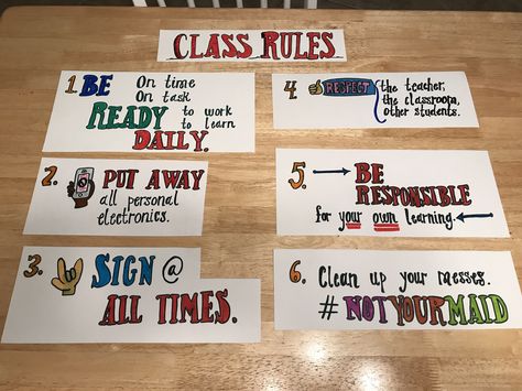 Classroom rules posters for my ASL classroom. Asl Teacher Classroom, Asl Poster Classroom, Middle School Class Rules Poster, Classroom Rules For Grade 6, Classroom Rules Poster Middle School, Classroom Rules Sign, Classroom Rules Poster, Class Rules, Classroom Rules