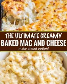 Homemade Baked Mac And Cheese, Creamy Baked Mac And Cheese, Chip Dips, The Chunky Chef, Best Mac N Cheese Recipe, Mac And Cheese Casserole, Chunky Chef, Baked Mac And Cheese Recipe, Baked Macaroni And Cheese