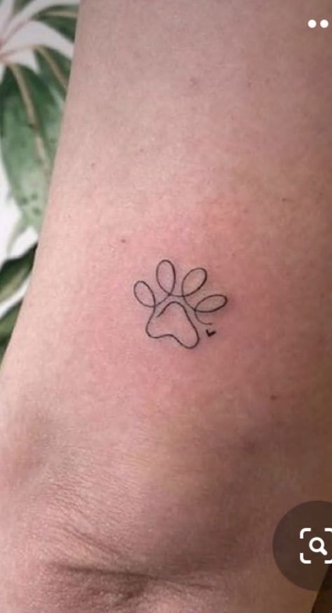 Cavapoo Tattoo Ideas, Fine Line Dog Paw Tattoo, Minimalist Paw Tattoo, Fine Line Paw Print Tattoo, Tiny Dog Tattoo Minimalist, Small Paw Tattoo, Fine Line Dog Tattoo, Tiny Hidden Tattoos, Wrist Tattoos Girls