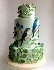 Tropical Bird Cake, Parrot Cake Ideas, Parrot Birthday Cake, Amazon Cake, Parrot Cake, Eclipse Party, Birthday Cake Writing, 50th Cake, Cake Decorating For Beginners