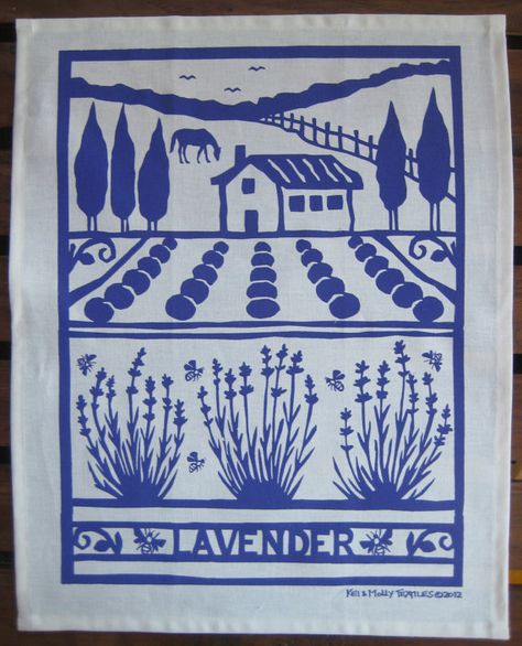 Lavender tea towel Lavender Design, Kitchen Cloth, Vintage Lavender, Flour Sack Tea Towels, Lavender Tea, Decorative Kitchen, Flour Sack, Linen Textile, Taos