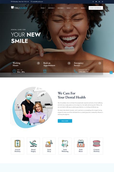 The "TruSmile - Dentist WordPress Theme" you mentioned is designed for dental clinics, dentists, or related healthcare professionals. Dental Marketing Social Media, Dentist Advertising, Dentist Branding, Dental Advertising, Medical Website Design, Dental Logo Design, Dentist Clinic, Dental Website, Social Media Branding Design