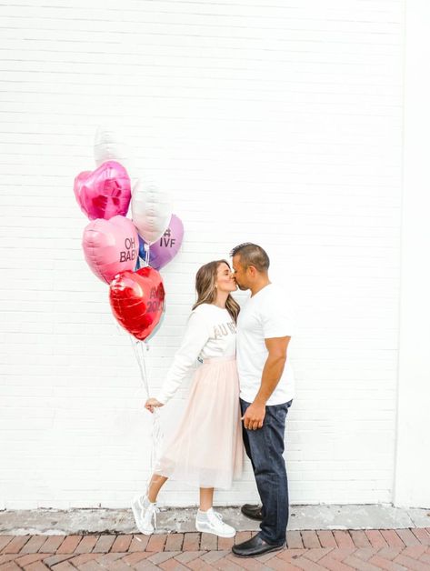 Birthday Baby Announcement, Valentines Baby Announcement, Creative Baby Announcements, Mom Home Decor, Baby Announcement Ideas, Valentines Pregnancy Announcement, Baby Announcement Photoshoot, Creative Pregnancy Announcement, Ivf Baby