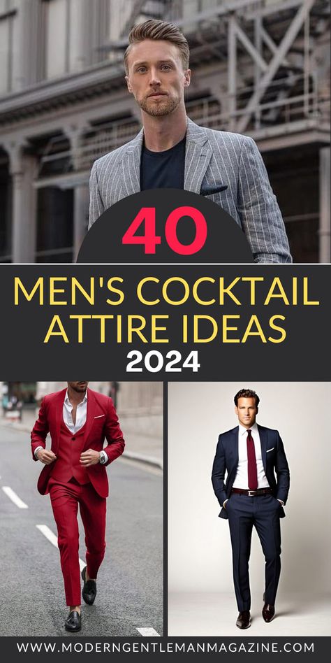 Upgrade your party wardrobe with 40 of the best men’s cocktail attire outfit ideas. Find the perfect mix of elegance and sophistication for any event. 🥂 #CocktailAttireForMen #PartyOutfitIdeas Cocktail Wear For Men, Men’s Casino Night Outfit, Mens Fine Dining Outfit, Fancy Club Outfit Men, Fancy Restaurant Outfit Men, Mens Evening Cocktail Attire, Retro Tuxedo Men Vintage, Harlem Nights Attire Men, Cocktail Hour Dress Code