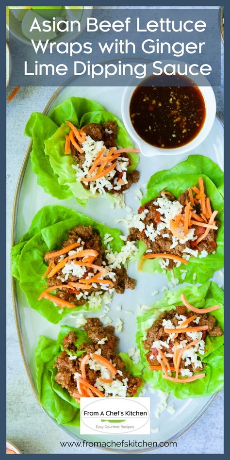 Thai Beef Lettuce Wraps, Beef Lettuce Wraps Asian, Asian Lettuce Wraps Beef, Lettuce Wrap Dipping Sauce, Lettuce Wraps Beef, Vietnamese Lettuce Wraps, Comfy Meals, Korean Beef Lettuce Wraps, Korean Lettuce Wraps