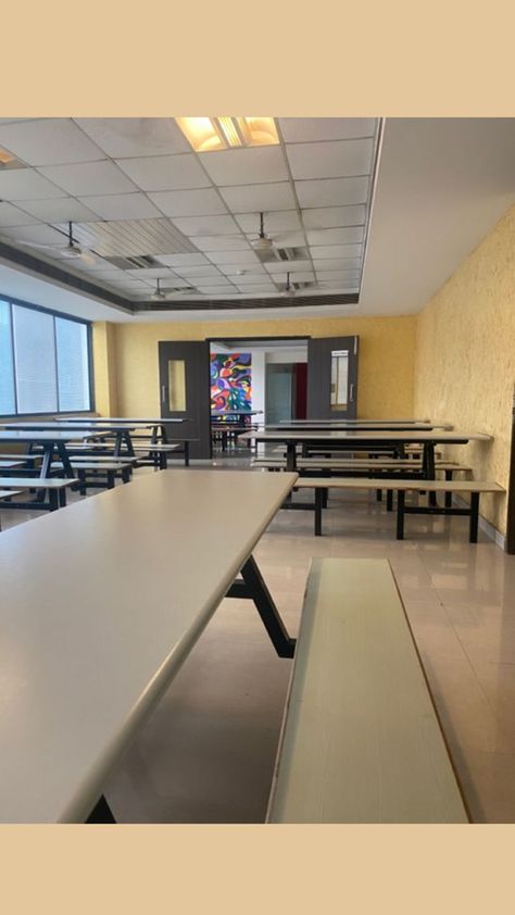 Small School Cafeteria, Aesthetic Cafeteria School, Aesthetic School Cafeteria, Lunch Table School, High School Cafeteria Aesthetic, Korean School Cafeteria, Cafeteria Aesthetic School, School Aesthetic Brown, School Cafeteria Aesthetic