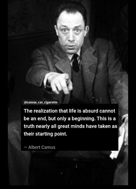 #camus #philosophy #absurdism #quotes Absurdity Quotes, Absurdism Quotes, Absurdism Philosophy, Albert Camus Quotes, Camus Quotes, Old Western Movies, Authors Quotes, Moving Quotes, Philosophy Art