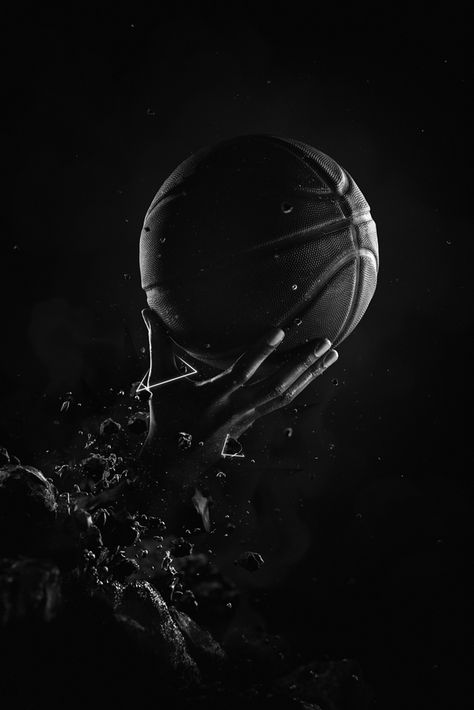 W-HOOP on Behance Black Wallpaper Basketball, Basketball Product Photography, Basketball Black And White, Black White Palette, Cool Basketball Wallpapers, Basketball Shirt Designs, Basketball Background, Basketball Black, Photoshop Tutorial Typography