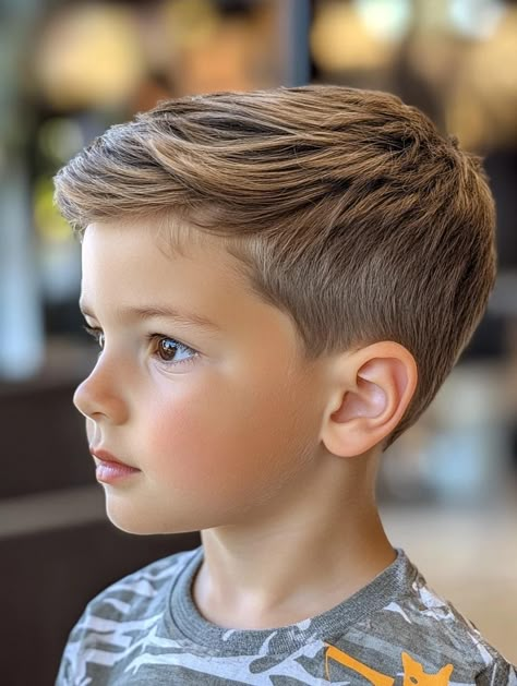 Fresh and Stylish Toddler Boy Haircuts – Trendy Ideas for Little Guys Crazy Hair Day For Boys At School, Hảir Cut For Baby Boys, Boys Faded Cut, Boy Longer Haircut, Little Boys Mohawk Haircut, Baseball Boy Haircut, Boys Undercut Hairstyle, Shaggy Boys Haircut, Boy Haircut Long On Top Short On Sides