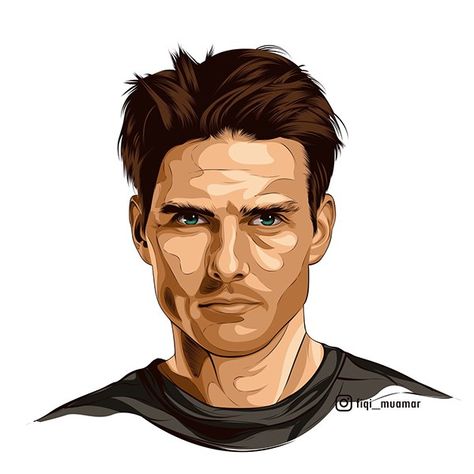 fan art tom cruise vector vexel cartoon realistic >>> https://www.behance.net/gallery/38286817/fan-art-tom-cruise-cartoon-style Tom Cruise Illustration, Things To Draw Digitally, Badass Drawings, Vector Portrait Illustration, Wpap Art, Portrait Cartoon, Things To Draw, Joker Art, Shadow Photos