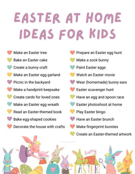 Discover 23 lovely Easter activities for kids that you can easily do at home to make the Easter celebration more fun for your family. --- Easter ideas for kids Easter At Home Activities, Easter Day Ideas For Kids, Easter Day Activities Families, Easter Activities To Do With Kids, Children Easter Activities, At Home Easter Activities, Inside Easter Activities, Fun Easter Activities For Older Kids, Things To Do On Easter Families Fun